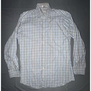 Peter Millar Shirt Mens Medium Multicolor Plaid Cotton Long Sleeve Button Up